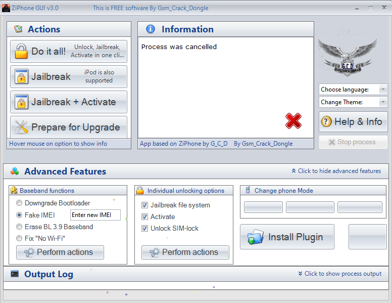 ZiPhone GUI iPhone 解锁工具-手机解锁硬改宝库